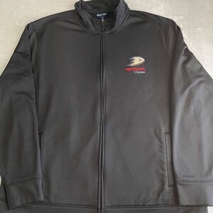 Sport Tek Anaheim Ducks Mens Full Zip Sweatshirt Size 2XL Black Honda Center